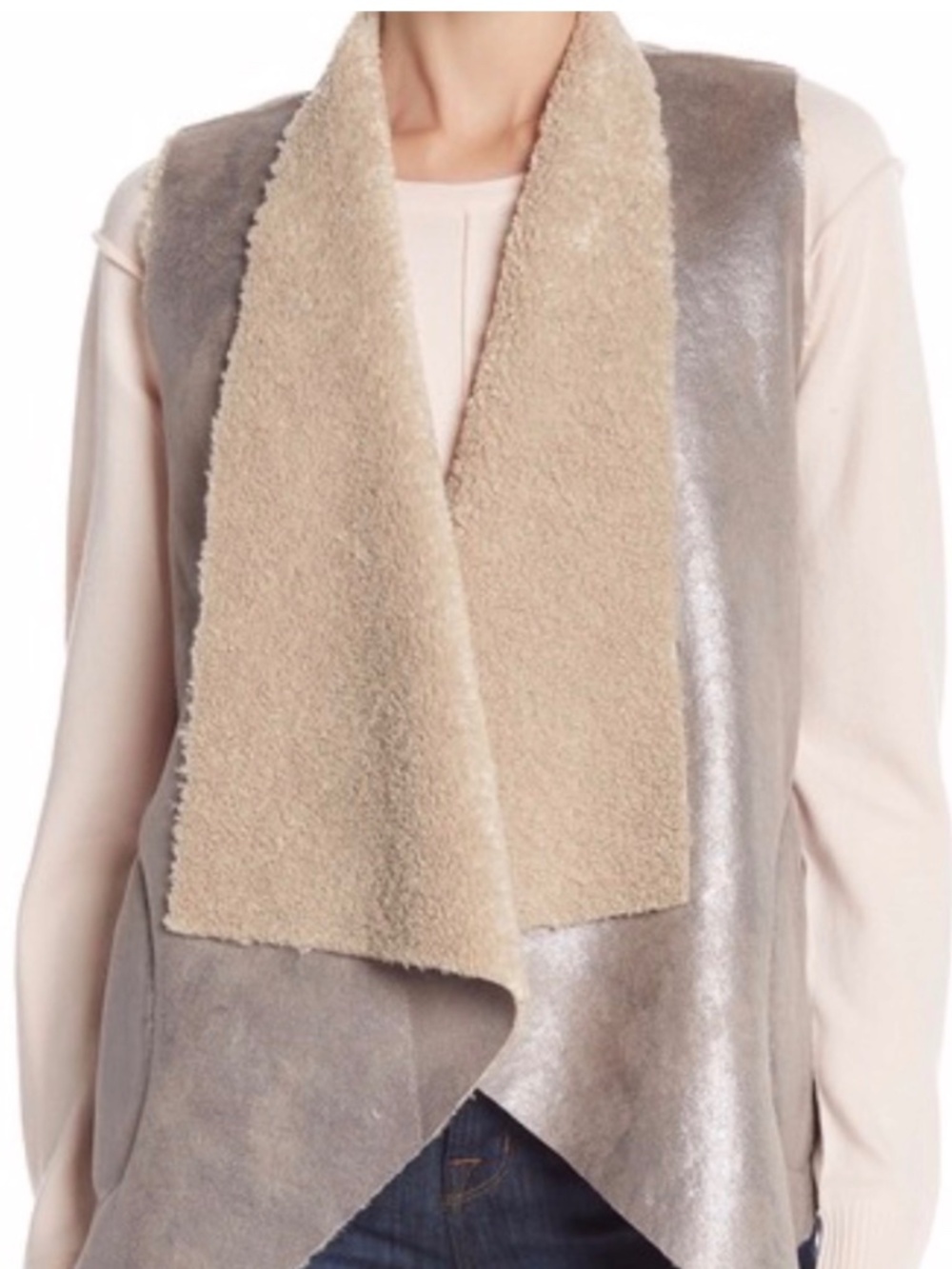 French Connection Arleen Faux Shearling Vest - 8